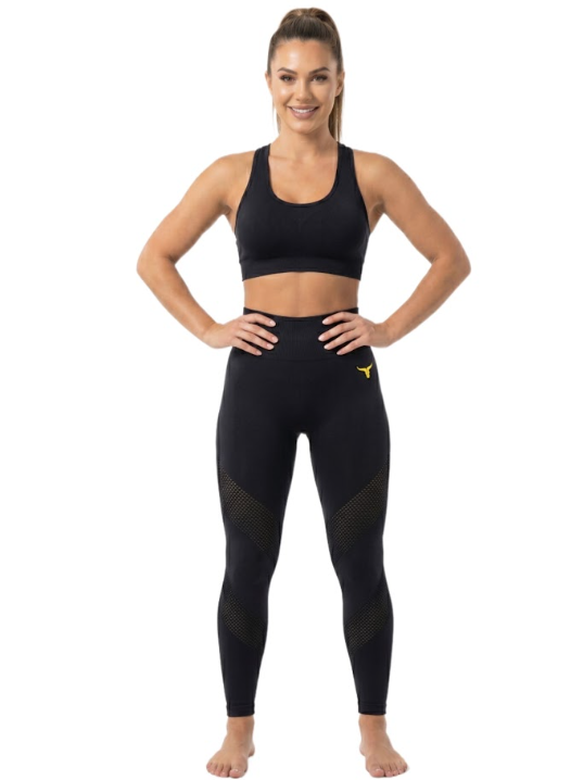 SpinFit High Waist Hollow Leggings - Black - XL