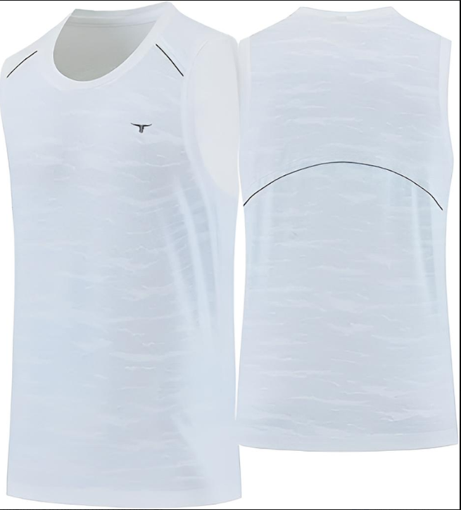 Sleeveless Classic Tank Top-White - XXL