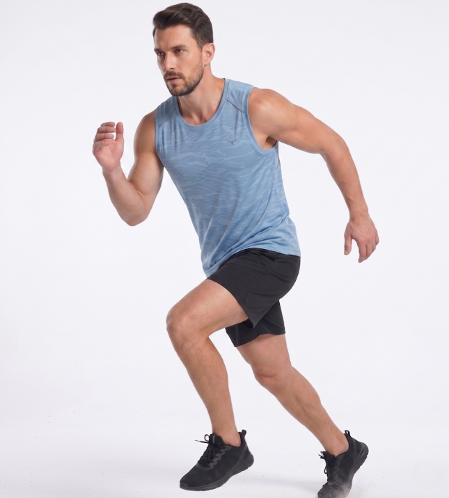 Sleeveless Classic Tank Top-Blue - S