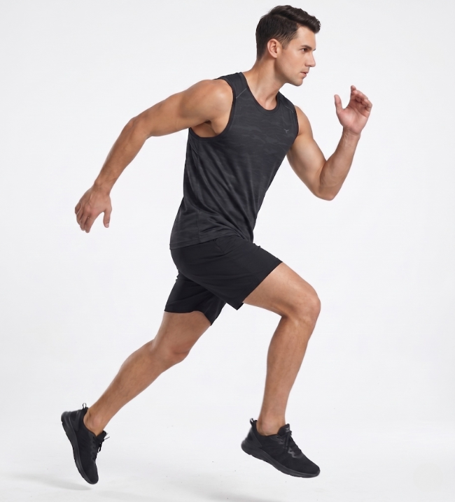 Sleeveless Classic Tank Top-Black - XL
