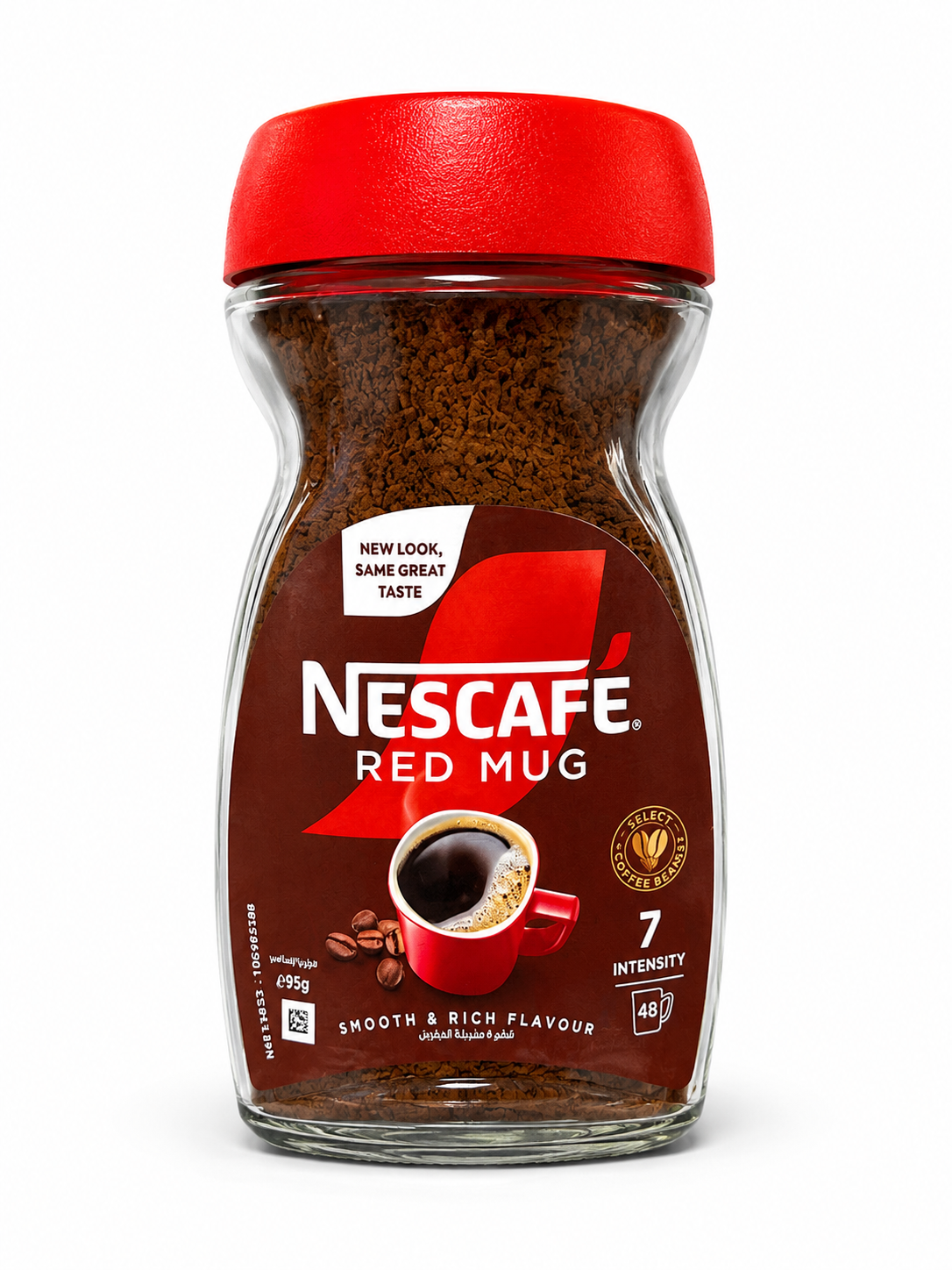 NESCAFÉ Red Mug Instant Coffee 95g – Smooth & Rich Flavour, Intensity 7, Selected Coffee Beans, Rich Aroma, Soluble Coffee Granules, Approx. 48 Cups
