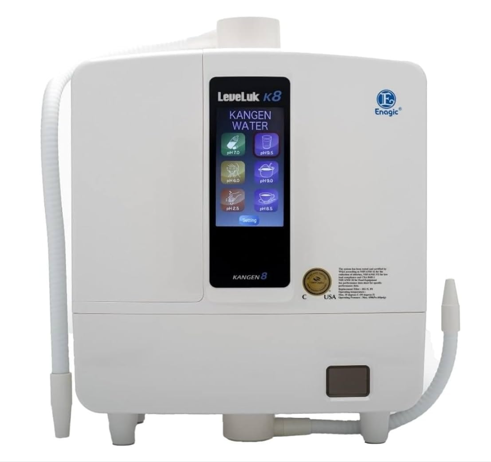 K8 Water Ionizer Strong Alkaline and Acidic Water Generator for Household and Office