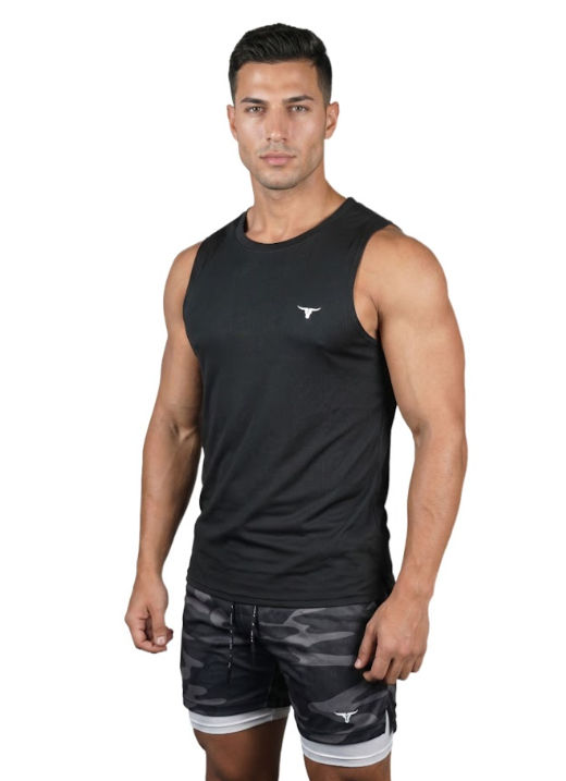 LiftRift Sleeveless Mens T-Shirt - Black - S