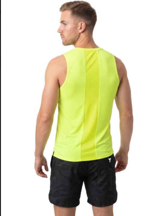 LiftRift Sleeveless Mens T-Shirt - Fluorescent Green - XL