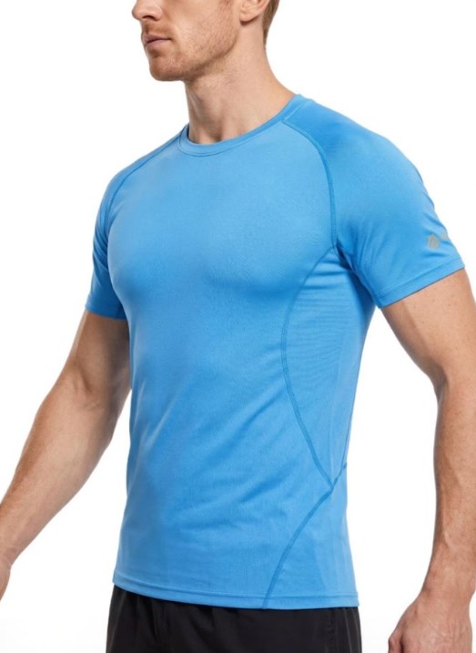 EndurX Mens تي شيرت - أزرق سماوي - S