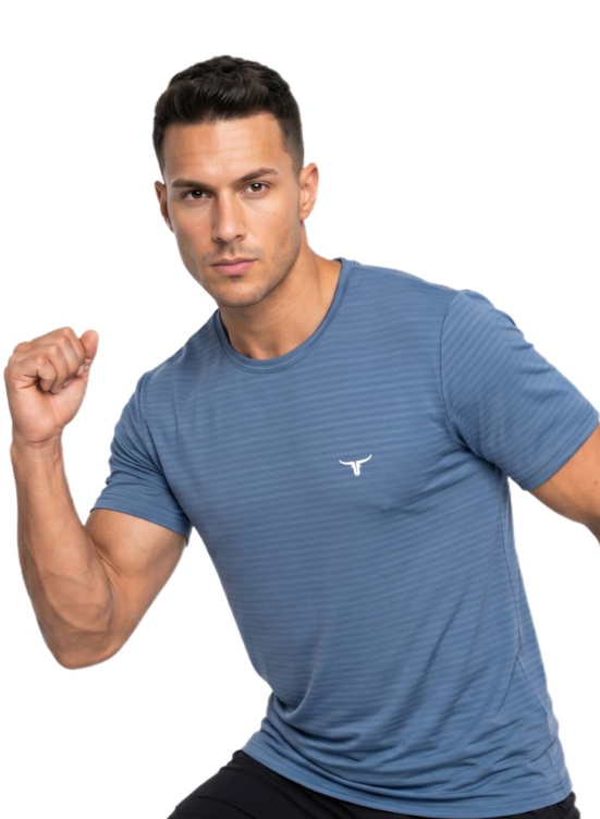 AirmanArmor - Mens تي شيرت - رمادي أزرق - L